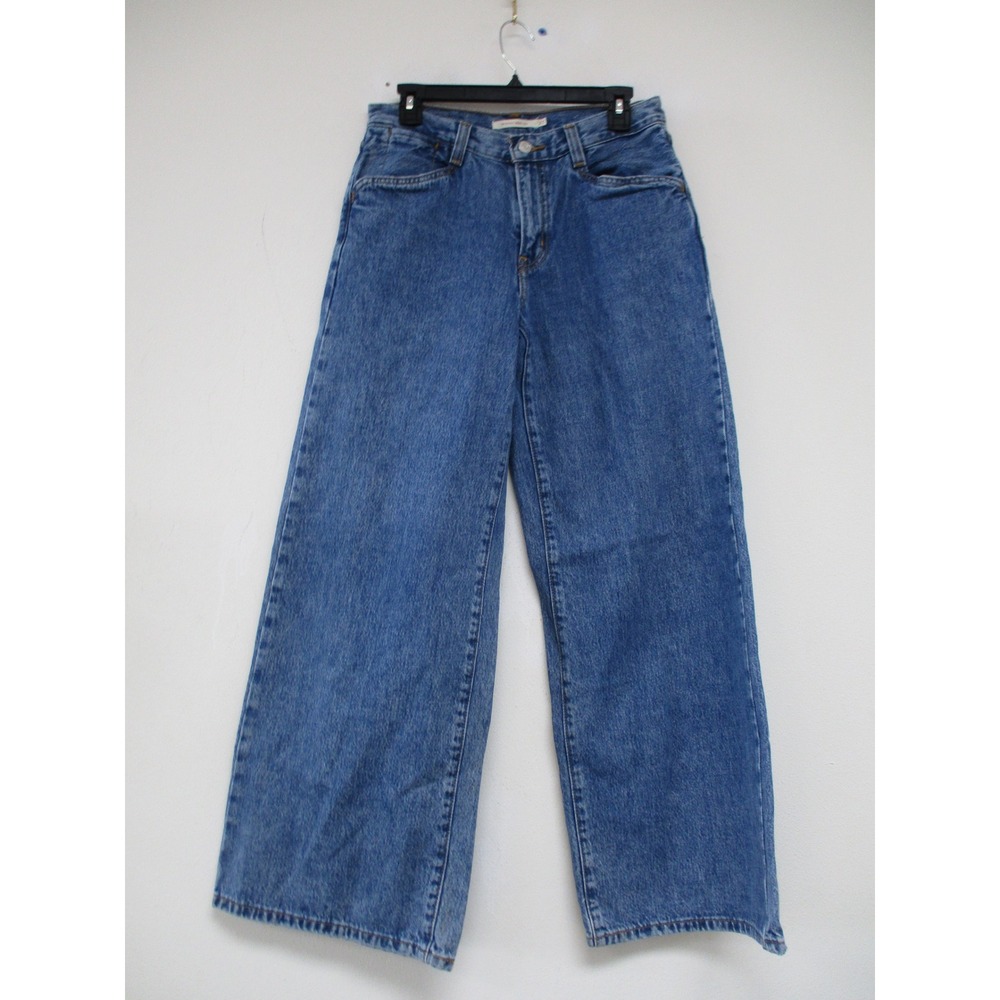Levi's Wide Leg Jeans Women 27 Blue High Rise Relaxed Fit Cotton A5929-0002